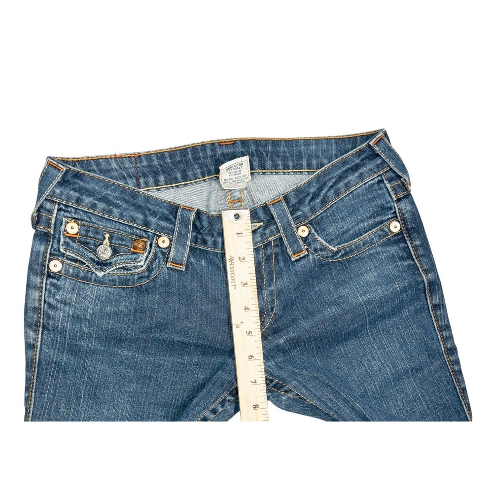 True Religion Billy Straight Jeans Womens Size 27 Western Rodeo School Denim - Picture 10 of 14
